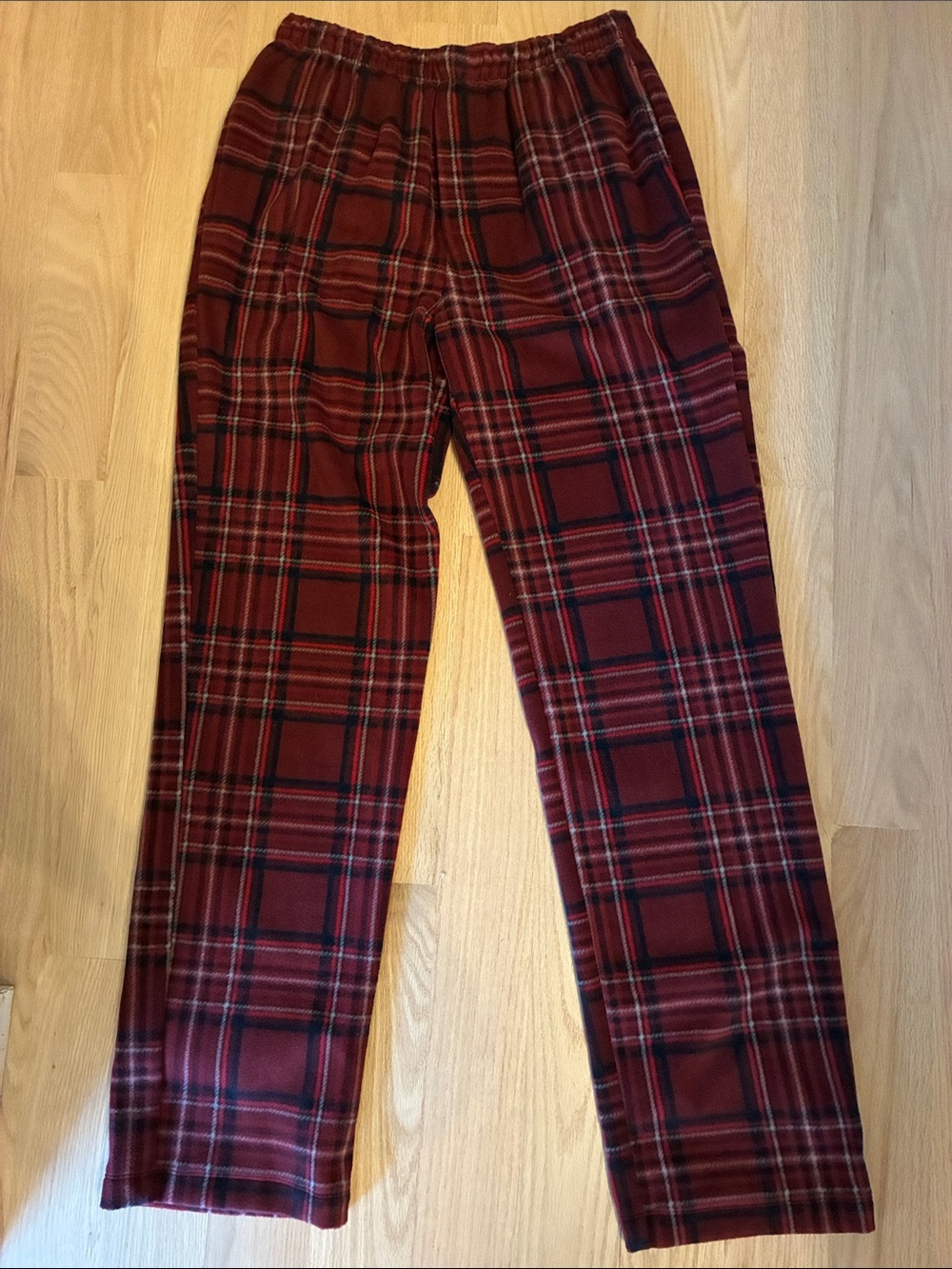 SKIMS Women's Red Plaid Pajama Pants